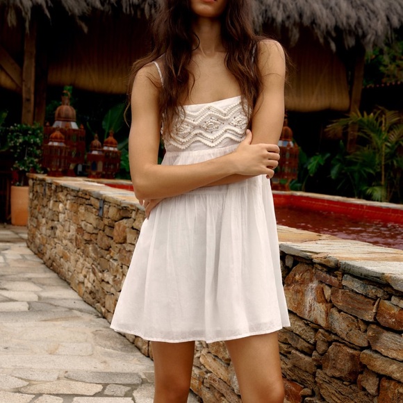 Zara Beaded Mini Dress - Picture 1 of 4